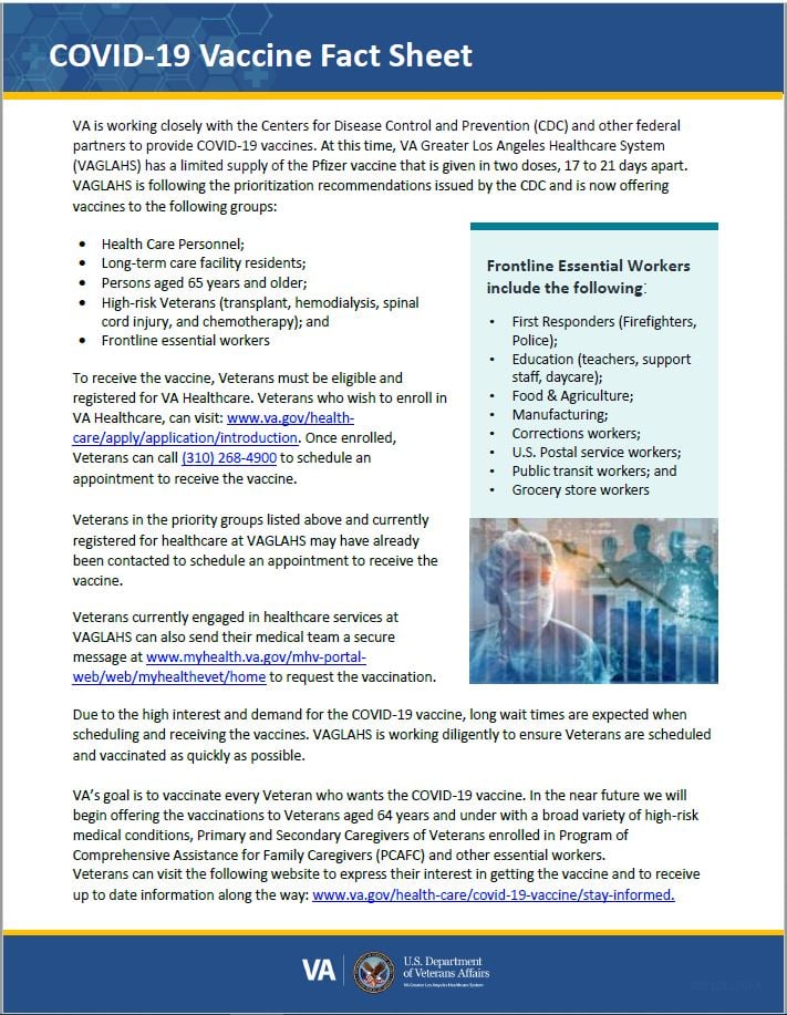 Covid-19 vaccine veterans; Covid vaccine veterans; Coronavirus vaccine veterans